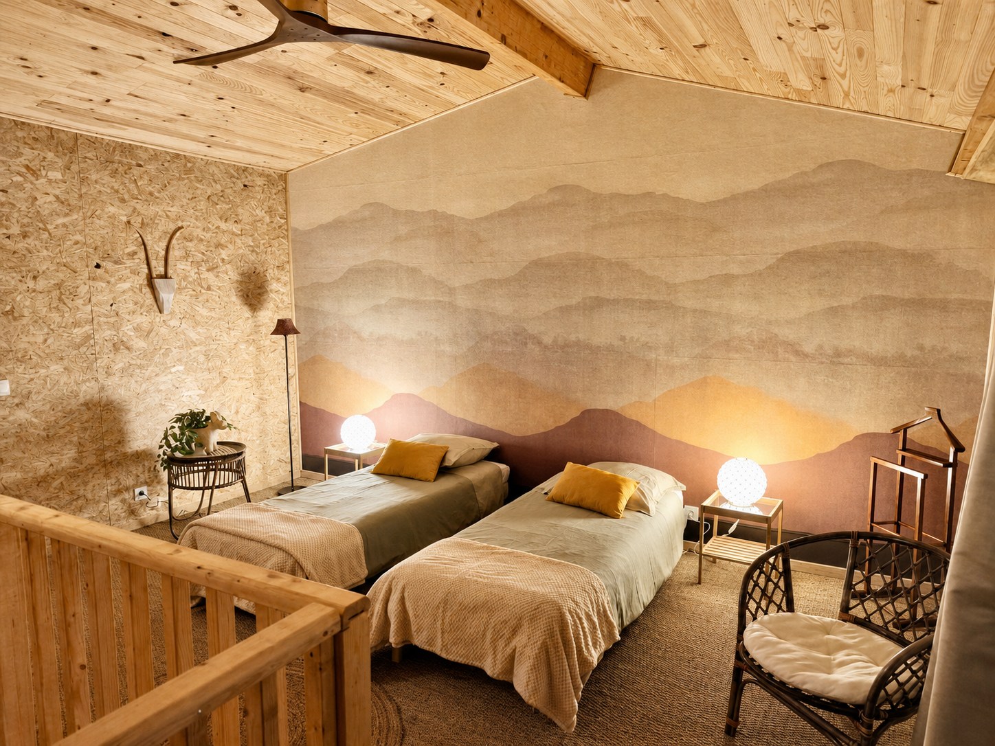 Chambre voûtée du Gîte Capcir au Mas du Domaine de Montcalm