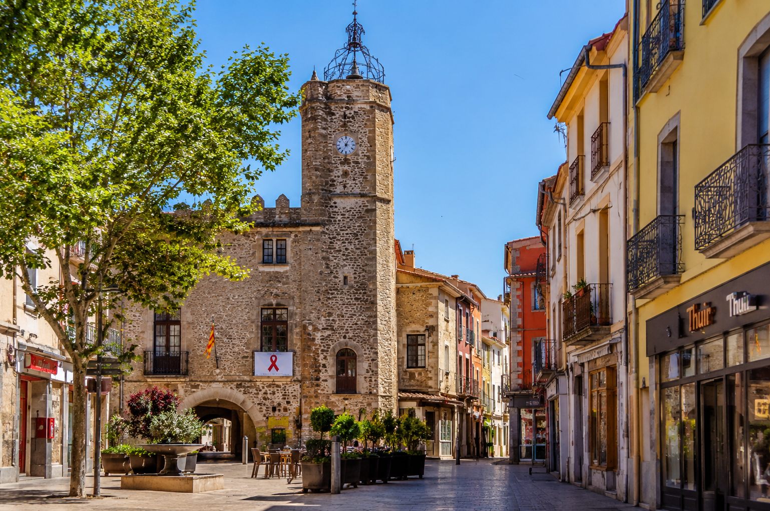 Centre historique de Thuir dans les Pyrénées-Orientales